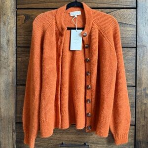 SEZANE Othello Cardigan in Mango Colourway (NWT)